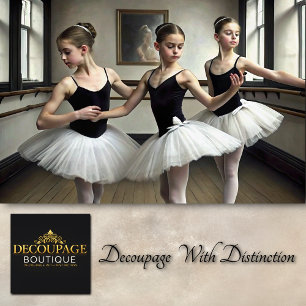 Trio in Tulle Ballerina Dekoupage Seidenpapier