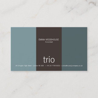 Trio-Kadett-Blau u. Brown Visitenkarte