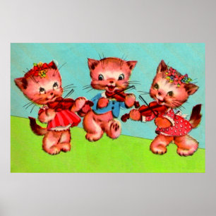 Trio kitten poster