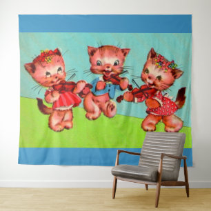 Trio kitten wandteppich
