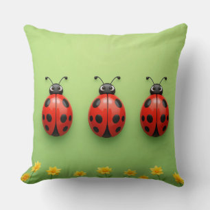 🐞 Trio Marienkäfer Charakter Szene Gemütliche Hei Kissen