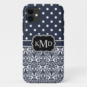 Trio Mit Monogramm Navy Damask title_seo2
