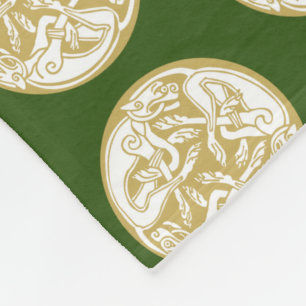 Trio-Muster für Gold Celtic Dog Fleecedecke