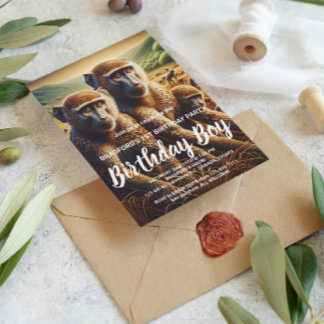 Trio of Affen Frolcking Postkarte