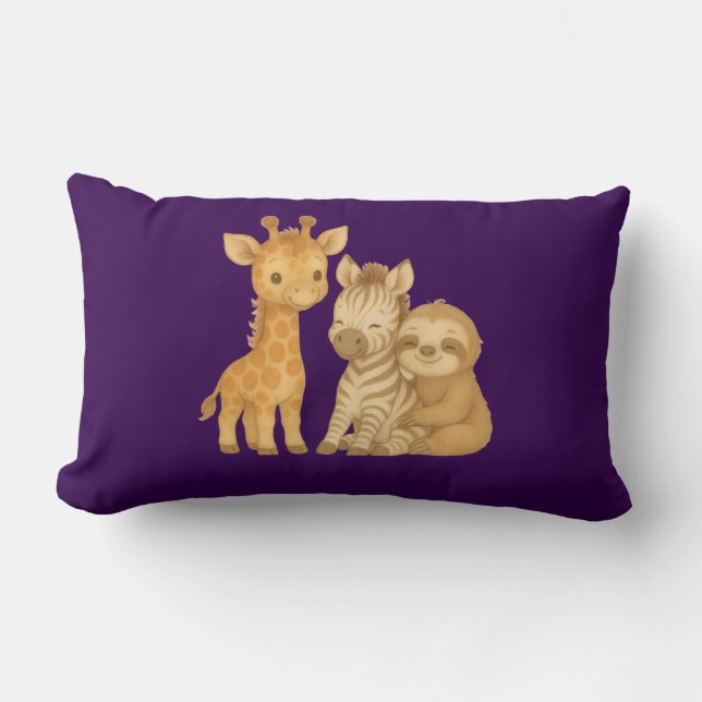 "Trio of Friends" Throw Pillow Lendenkissen (Vorderseite)