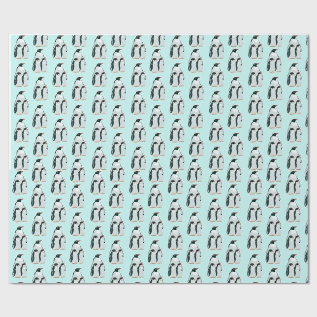 Trio of Pinguins Geschenkpapier (Flach)