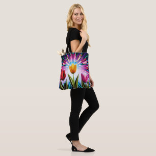 Trio of Tulips: Ein Ausbruch der Springtime-Schönh Tasche