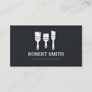 Trio Pinsel Silhouette Malerei Visitenkarte