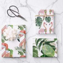 Trio Tropical Pink Christmas Flamingo Weihnachtsma
