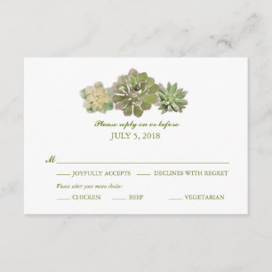 TrioSucculentswatercolor-Salbei   Wedding UAWG RSVP Karte
