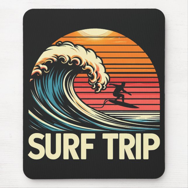 Trip Retro Sunset Mousepad (Vorne)
