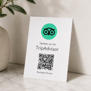 Tripadvisor Bewertungen Geschäftsbeschreibung QR Begleitkarte