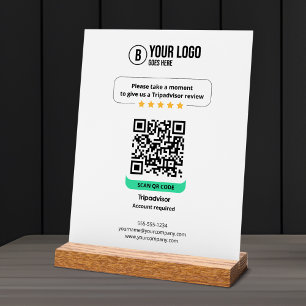 Tripadvisor Bewertungen QR-Code Bewerte Geschäft 5 Acrylschild