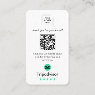 TripAdvisor Bewertungs-QR Kundenfeedback-Stil Visitenkarte