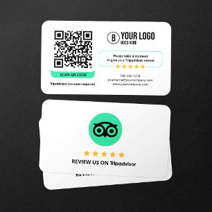 Tripadvisor Bewertungslink QR Code Geschäftskarte Visitenkarte