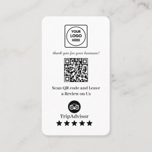 TripAdvisor QR Anpassbarer Geschäftsfeedback-Lin Visitenkarte