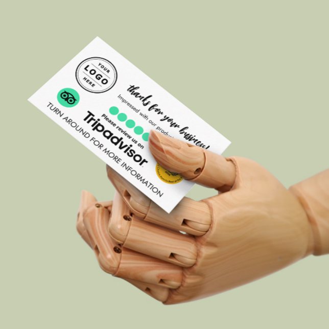 Tripadvisor Review Request Card mit QR Code Telefonnummerkarte (Tripadvisor Review Request Card with QR Code. Get more 5 star review for your business)
