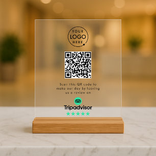 Tripadvisor-Reviews Business Review Link QR Code Acrylschild
