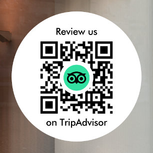 Tripadvisor-Reviews Business Review QR Code Fensteraufkleber