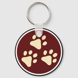 Tripawds 3-Paw-Abzeichen-Schlüsselanhänger Schlüsselanhänger