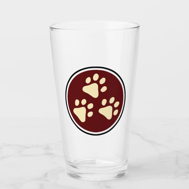 Tripawds 3-paw Logo Glas (Vorderseite)
