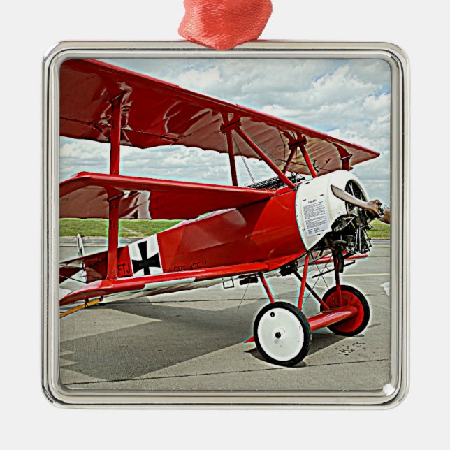 Triplane roten Barons Ornament Aus Metall (Vorne)