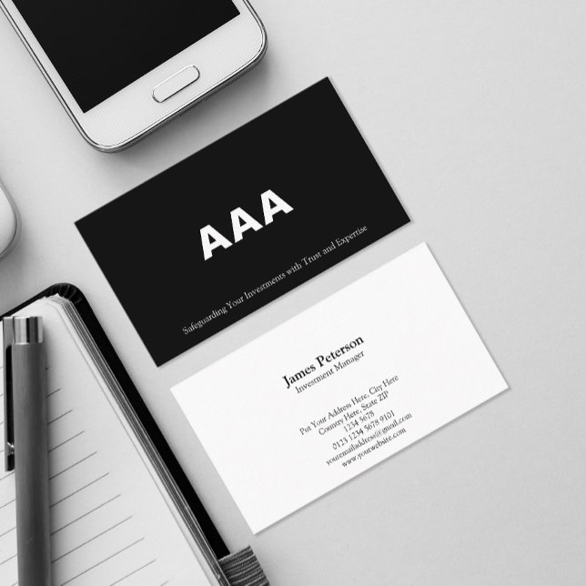 Triple A | Investment Grade Bonds | Schwarz Visitenkarte (Von Creator hochgeladen)