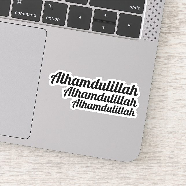 Triple Alhamdulillah Typografie Aufkleber (Detail)