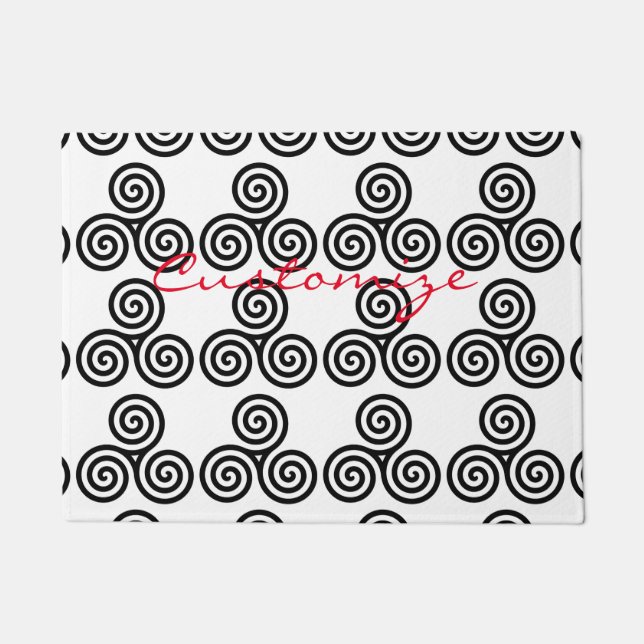 Triple Black Spirals Thunder_Cove Fußmatte (Vorderseite)