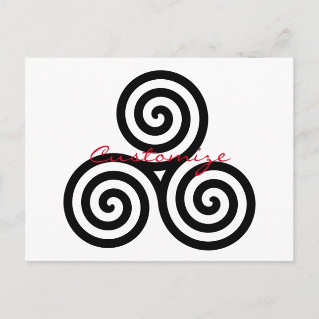 Triple Black Spirals Thunder_Cove Postkarte (Vorderseite)