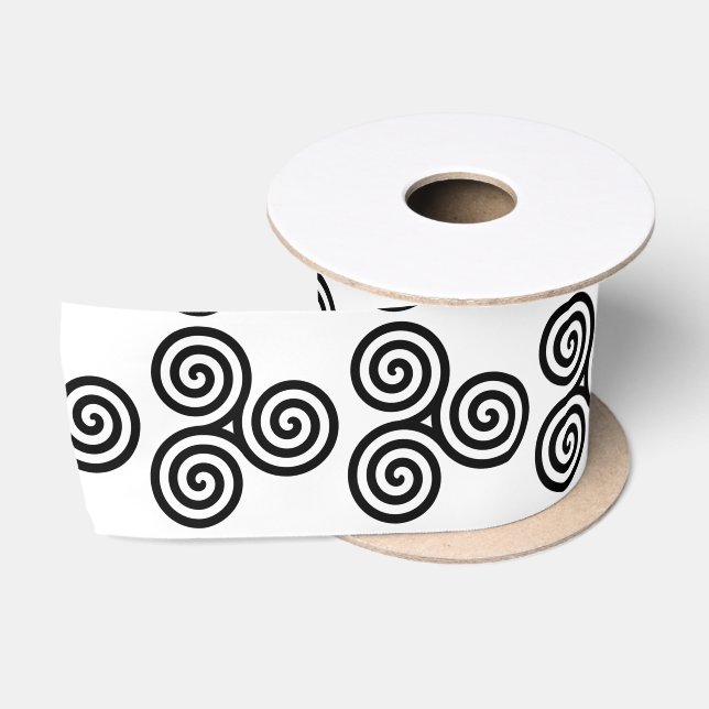 Triple Black Spirals Thunder_Cove Satinband (Spule)