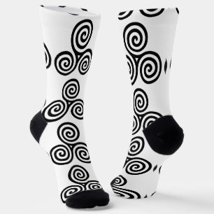 Triple Black Spirals Thunder_Cove Socken