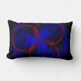 Triple Blueberry Accent Geometric Throw Kissen