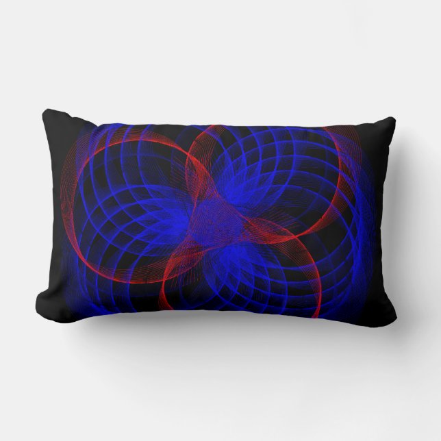Triple Blueberry Accent Geometric Throw Kissen (Vorderseite)