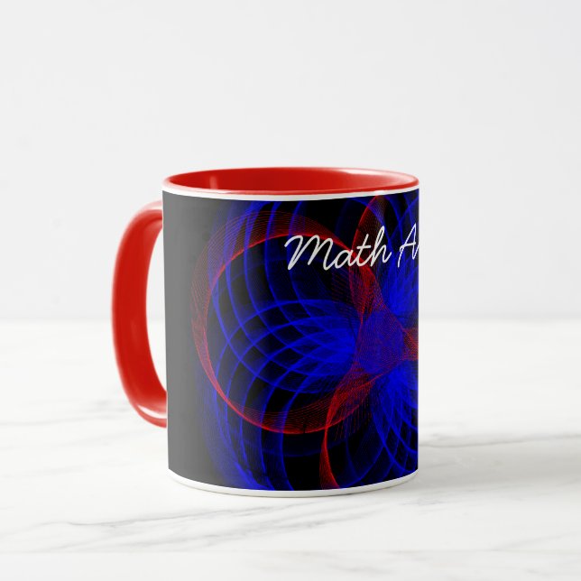 Triple Blueberry Accent Math Art Coffee Tasse (Vorderseite Links)