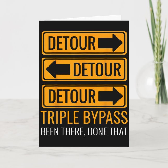 Triple Bypass-Operation Herz-Bypass-Erkrankungen O Karte (Vorderseite)