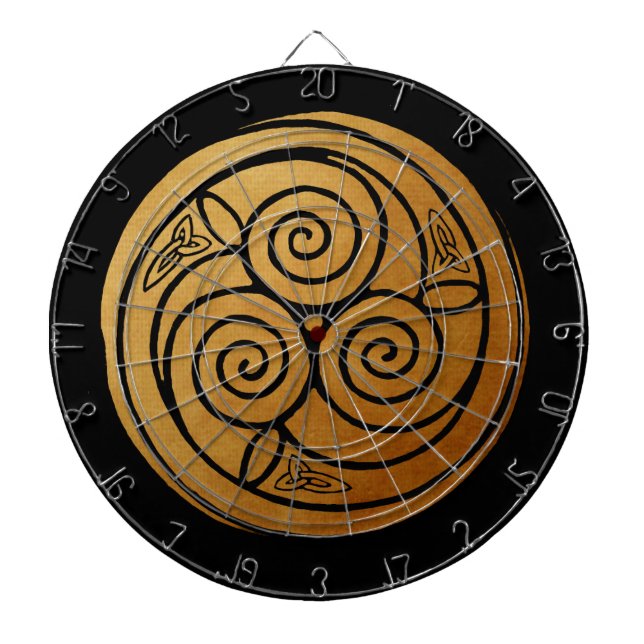 Triple Celtic Knot Swirl Mandala Dartscheibe (vorne)