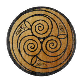 Triple Celtic Knot Swirl Mandala Schneidebrett