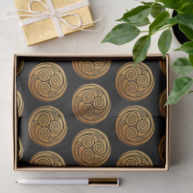 Triple Celtic Knot Swirl Mandala  Seidenpapier (Geschenk)