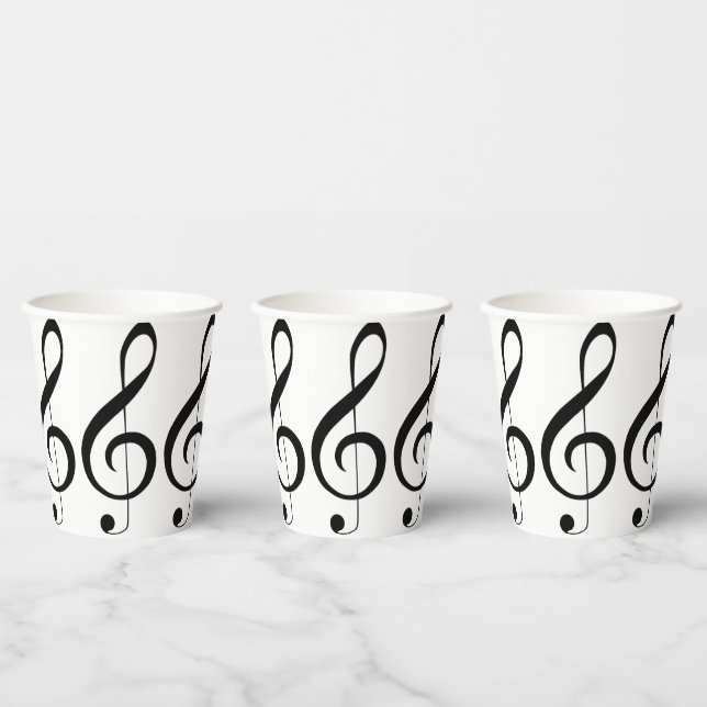Triple Clef Musical Note, Pappbecher (Multi)