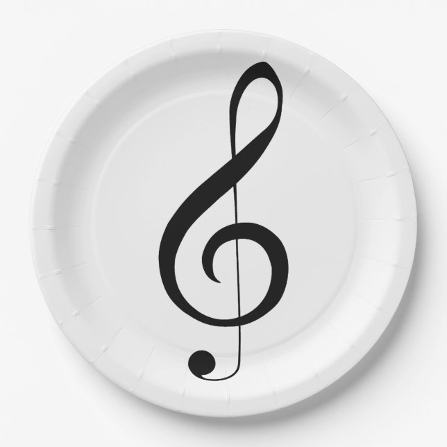 Triple Clef Musical Note, Pappteller (Vorderseite)
