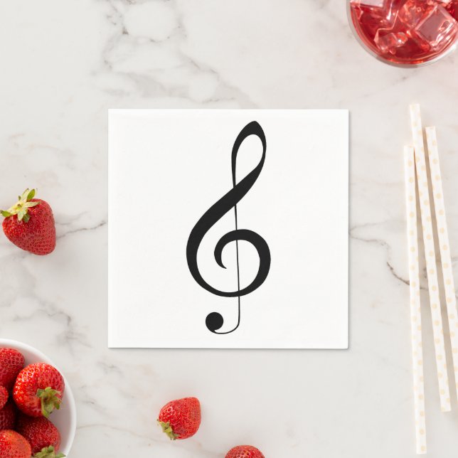 Triple Clef Musical Note, Serviette (Beispiel)