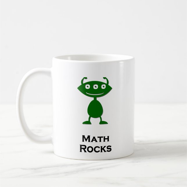 Triple Eye Math Rocks grün Kaffeetasse (Links)