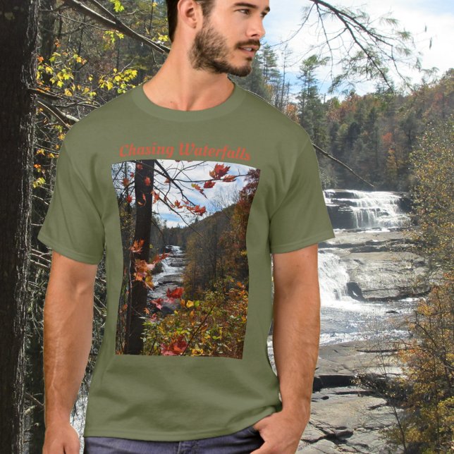 Triple Falls Blue Ridge Mountains Fotografisch T-Shirt (Von Creator hochgeladen)