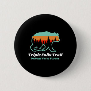 Triple Falls Trail Dupont Staat Forest Bear Souven Button