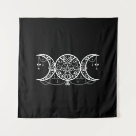 Triple Goddess Symbol Ornament Wandteppich
