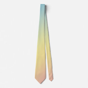 Triple Gradient in Pastellblau, Gelb und Rosa Krawatte