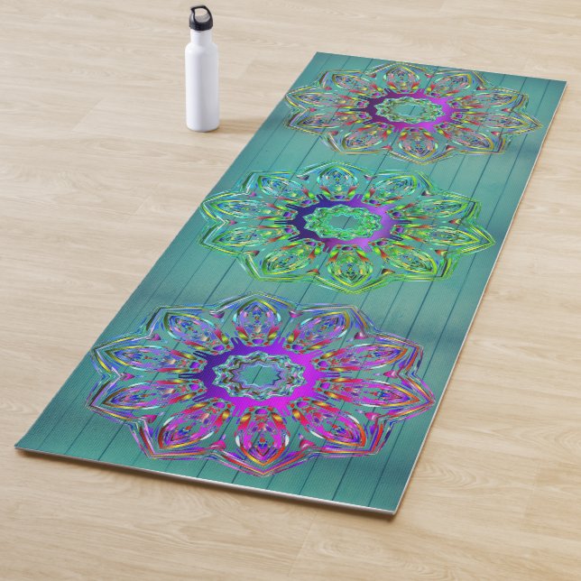 Triple-hexagon mandala magischer Yogamatsch Yogamatte (Beispiel)