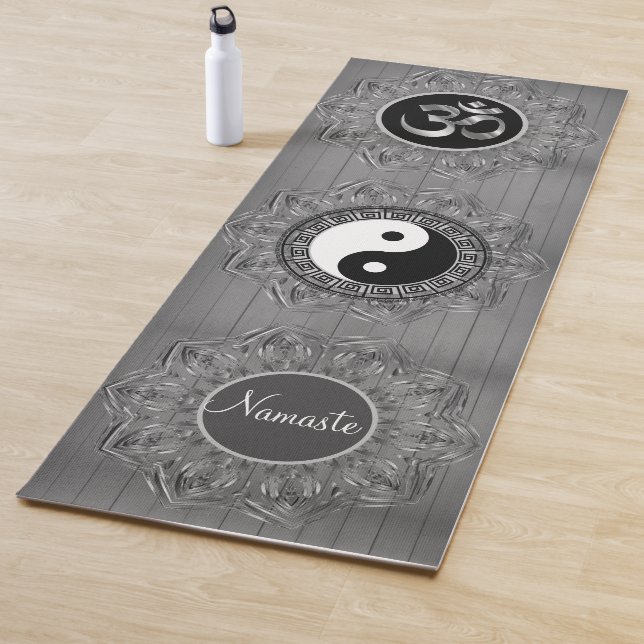 Triple Hexagon Mandalase OM Symbol Yin Yang Namast Yogamatte (Beispiel)