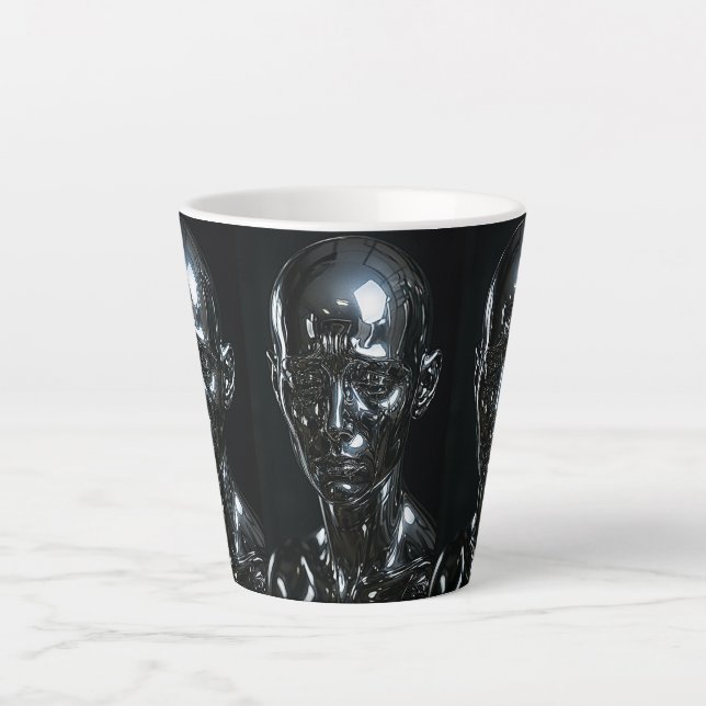 Triple Identity Chrome Kunst  Milchtasse (Vorderseite)